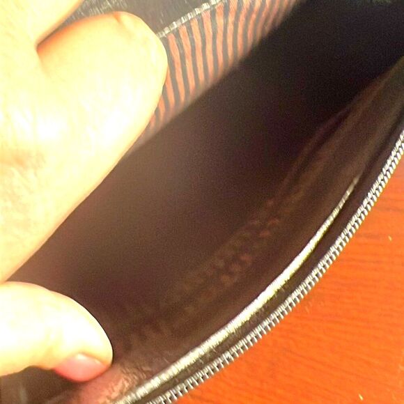 Brighton Black Pebbled Leather/Brown Croc Shoulder Bag - EUC - Picture 11 of 11